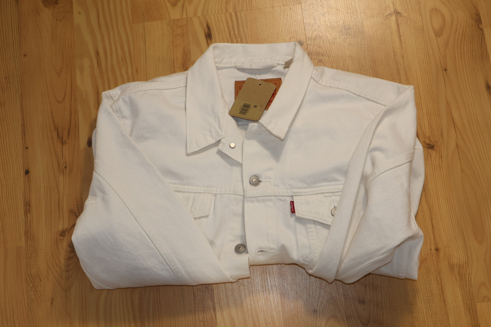 Levi's White Jeans Jacket (Large)